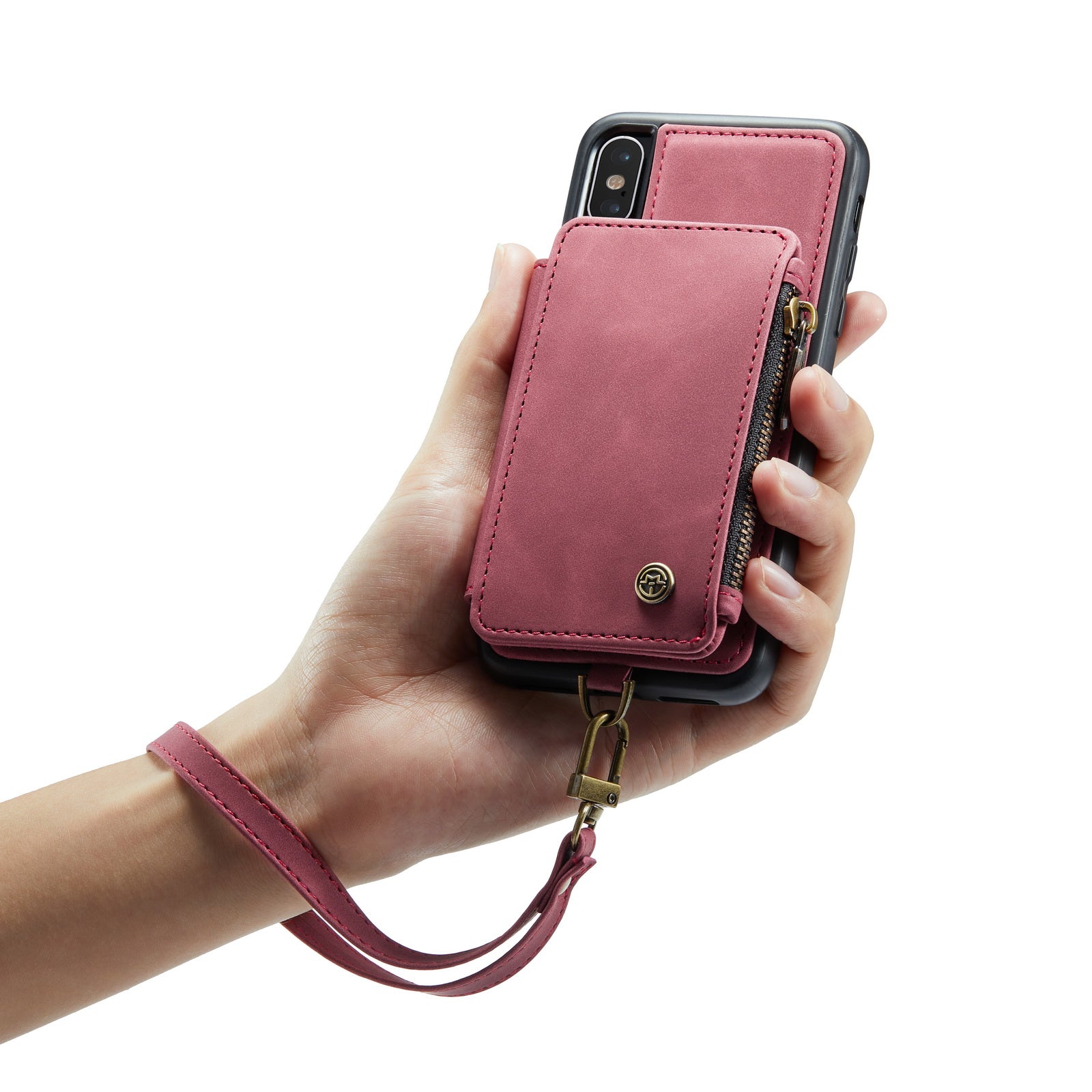 CASEME C20 Series for iPhone X XS 5.8 inch PU Leather Coated TPU Shockproof Phone Cover RFID Blocking Wallet Zipper Pocket Phone Case with Kickstand CASEME C20 Series for iPhone X XS 5.8 inch PU Leather Coated TPU Shockproof Phone Cover RFID Blocking Wallet Zipper Pocket Phone Case with Kickstand